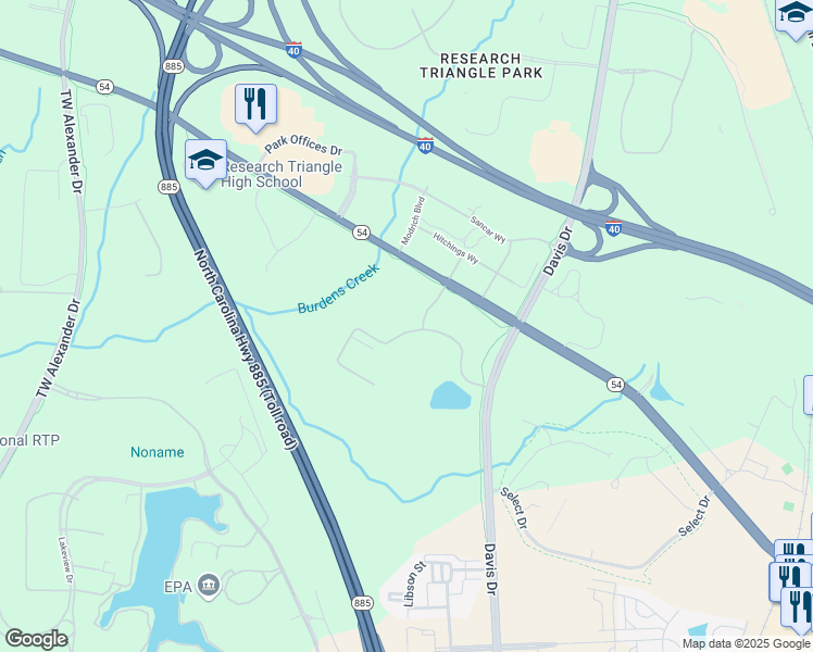 map of restaurants, bars, coffee shops, grocery stores, and more near in Durham