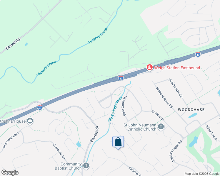 map of restaurants, bars, coffee shops, grocery stores, and more near 12341 Cotton Blossom Lane in Farragut