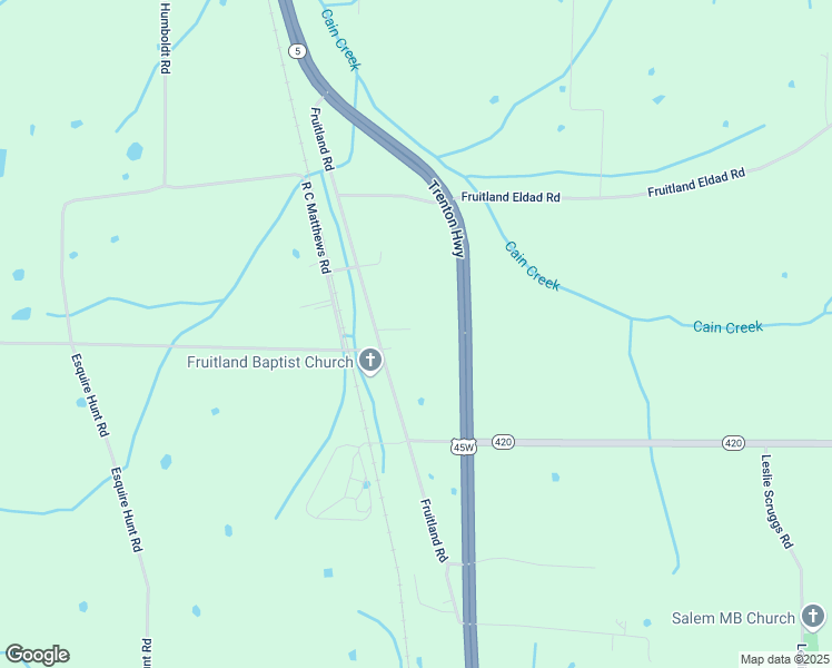 map of restaurants, bars, coffee shops, grocery stores, and more near 5-1 Fruitland Edison Road in Humboldt