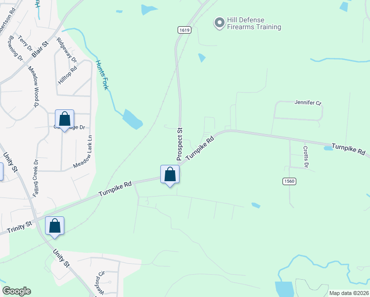 map of restaurants, bars, coffee shops, grocery stores, and more near 5050 Prospect Street in High Point