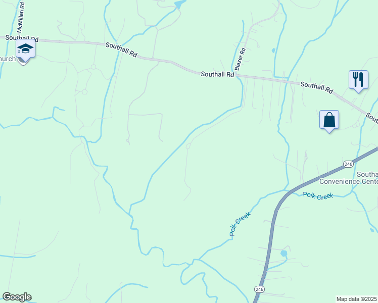 map of restaurants, bars, coffee shops, grocery stores, and more near 3193 Southall Road in Franklin