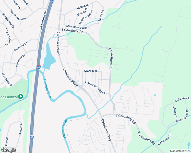 map of restaurants, bars, coffee shops, grocery stores, and more near Sydenham Drive in Franklin