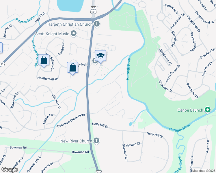 map of restaurants, bars, coffee shops, grocery stores, and more near 3043 Natures Landing Dr in Franklin