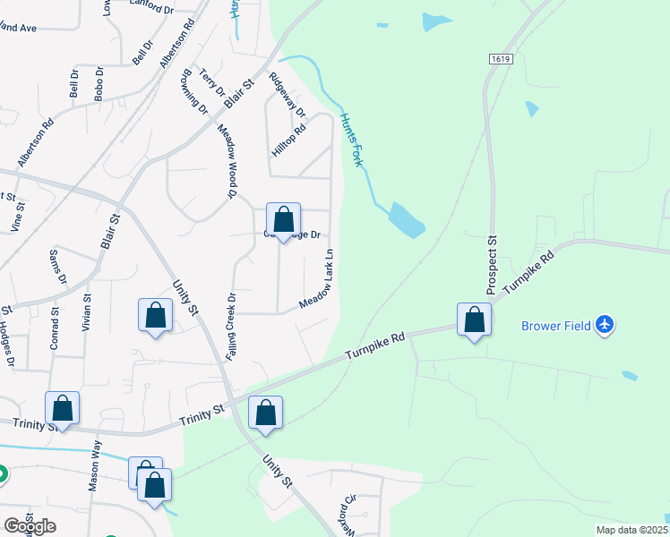 map of restaurants, bars, coffee shops, grocery stores, and more near 230 Meadow Lark Lane in Thomasville