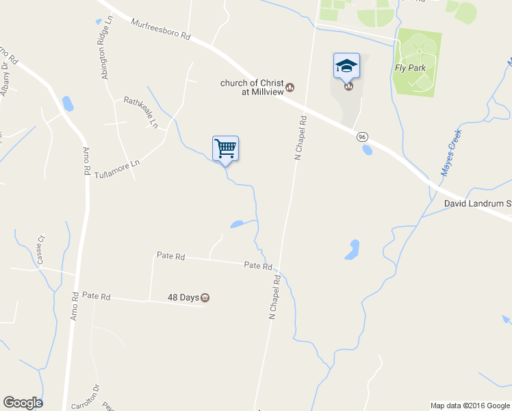 map of restaurants, bars, coffee shops, grocery stores, and more near 4237 North Chapel Road in Franklin