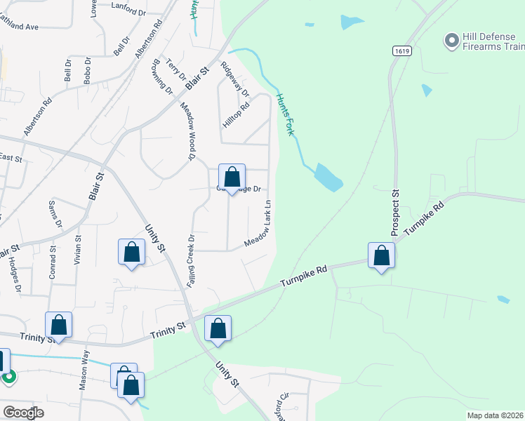 map of restaurants, bars, coffee shops, grocery stores, and more near 237 Meadow Lark Lane in Thomasville