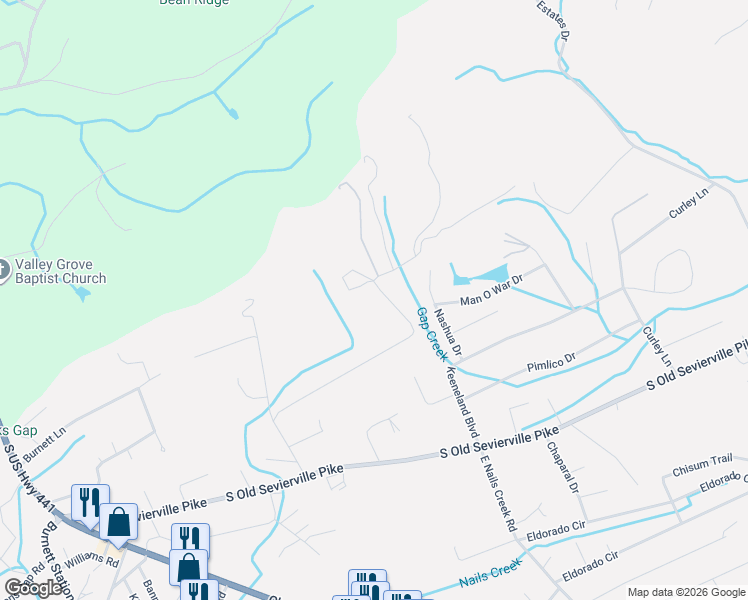 map of restaurants, bars, coffee shops, grocery stores, and more near 553 North Cunningham Road in Seymour