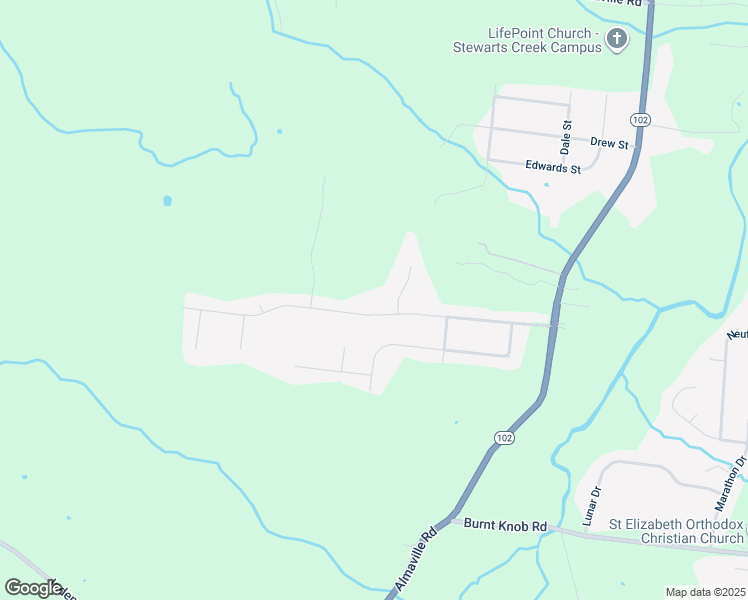 map of restaurants, bars, coffee shops, grocery stores, and more near 107 Stonewood Court in Smyrna
