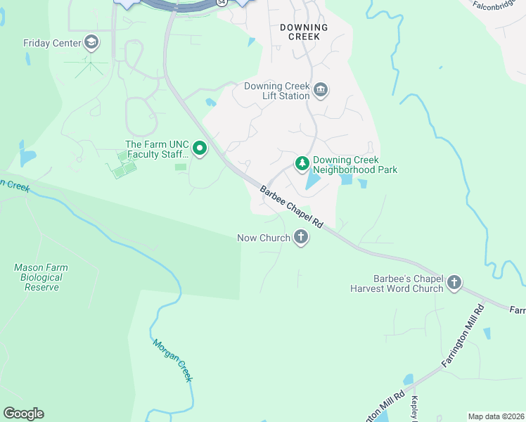 map of restaurants, bars, coffee shops, grocery stores, and more near 1 Calwell Creek Drive in Chapel Hill