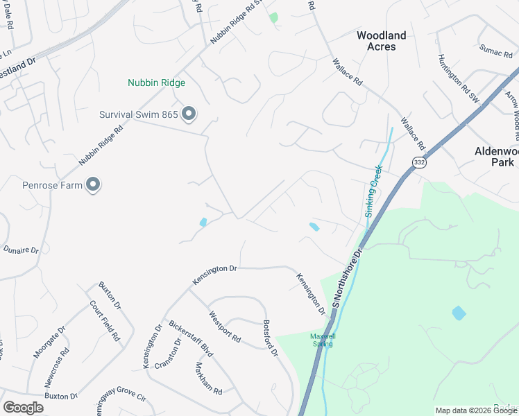 map of restaurants, bars, coffee shops, grocery stores, and more near 1316 Knightsbridge Drive in Knoxville