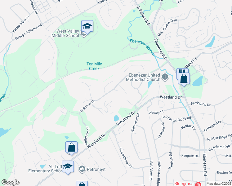 map of restaurants, bars, coffee shops, grocery stores, and more near 1008 Golf View Lane in Knoxville