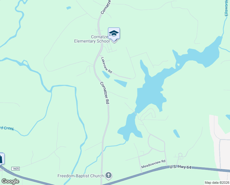 map of restaurants, bars, coffee shops, grocery stores, and more near 129 North Lake Louise Drive in Mocksville