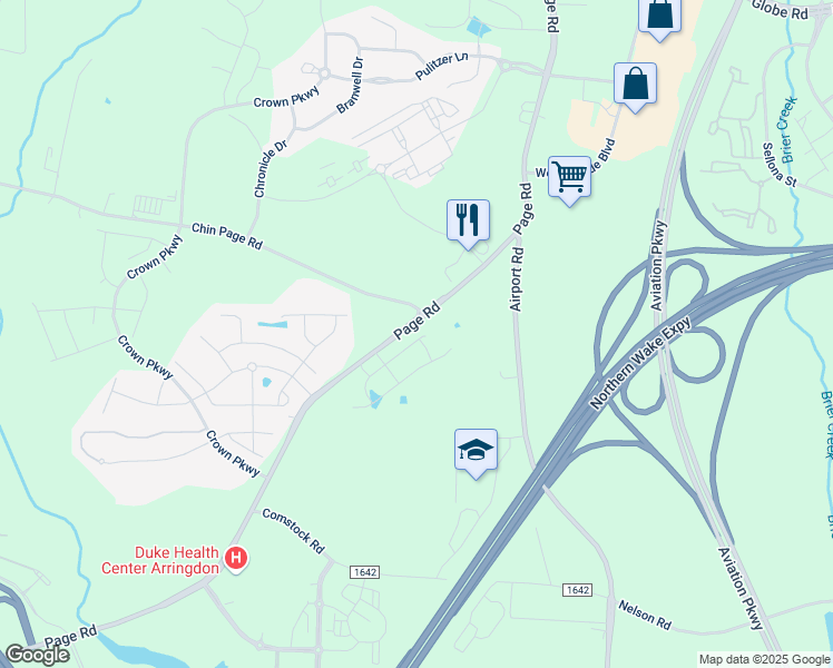 map of restaurants, bars, coffee shops, grocery stores, and more near 1201 Aberleigh Lane in Morrisville
