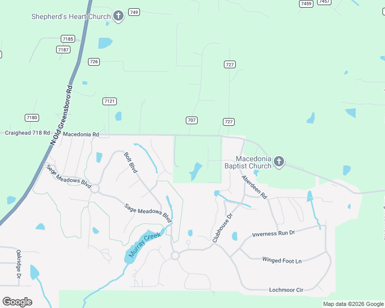 map of restaurants, bars, coffee shops, grocery stores, and more near 558 County Road 712 in Jonesboro
