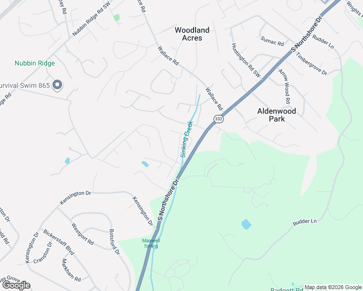 map of restaurants, bars, coffee shops, grocery stores, and more near 8520 Oxford Drive in Knoxville