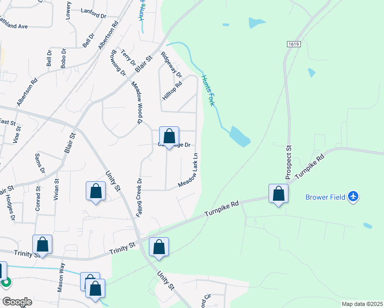 map of restaurants, bars, coffee shops, grocery stores, and more near 237 Meadow Lark Lane in Thomasville