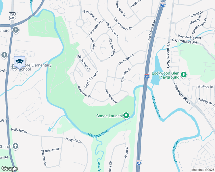 map of restaurants, bars, coffee shops, grocery stores, and more near 243 Riverbend Drive in Franklin