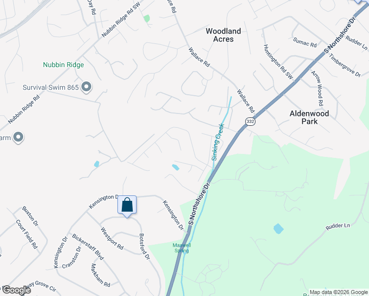 map of restaurants, bars, coffee shops, grocery stores, and more near 1223 Hamstead Court in Knoxville