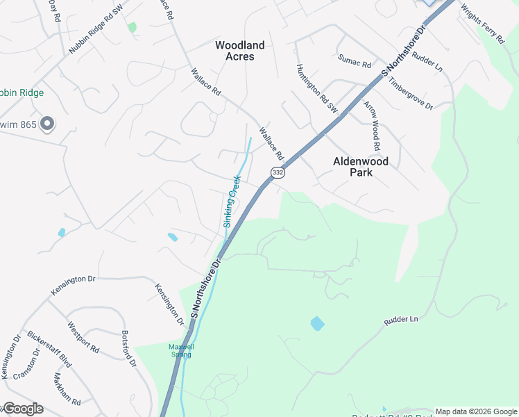 map of restaurants, bars, coffee shops, grocery stores, and more near 8524 Tennessee 332 in Knoxville