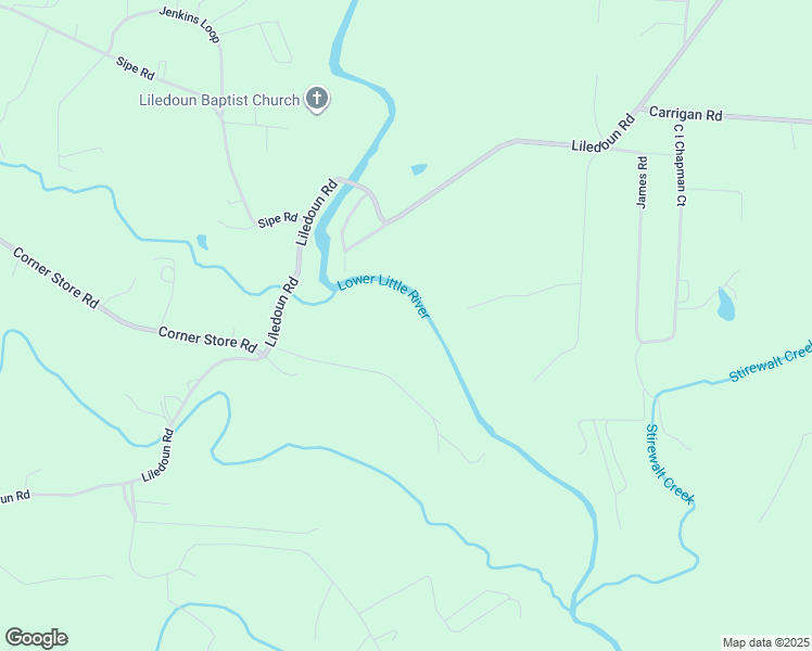 map of restaurants, bars, coffee shops, grocery stores, and more near 125 Mays Lane in Taylorsville