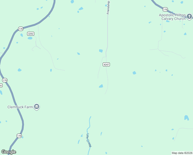 map of restaurants, bars, coffee shops, grocery stores, and more near 14931 Friendship Church Road in West Fork