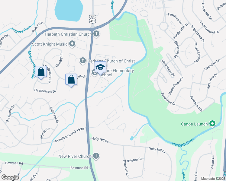 map of restaurants, bars, coffee shops, grocery stores, and more near 3043 Natures Landing Dr in Franklin