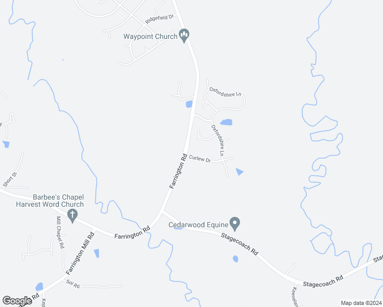 map of restaurants, bars, coffee shops, grocery stores, and more near 7221 Farrington Road in Chapel Hill