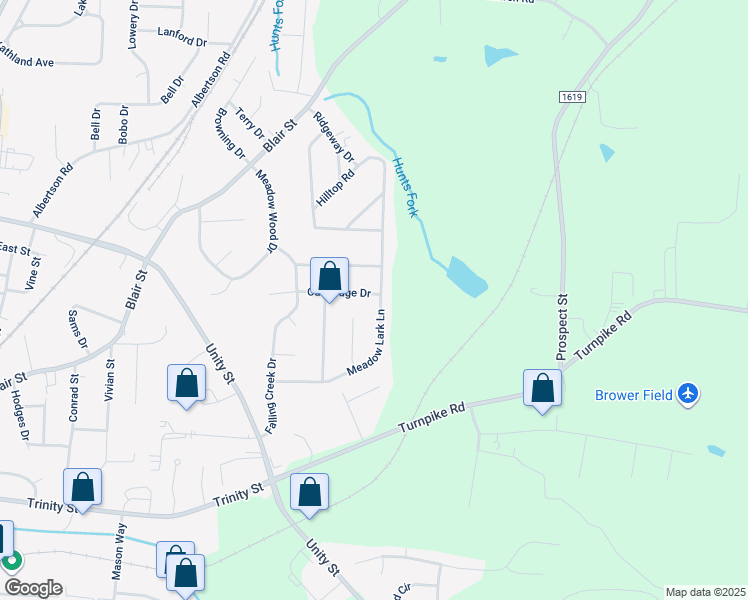map of restaurants, bars, coffee shops, grocery stores, and more near 237 Meadow Lark Lane in Thomasville