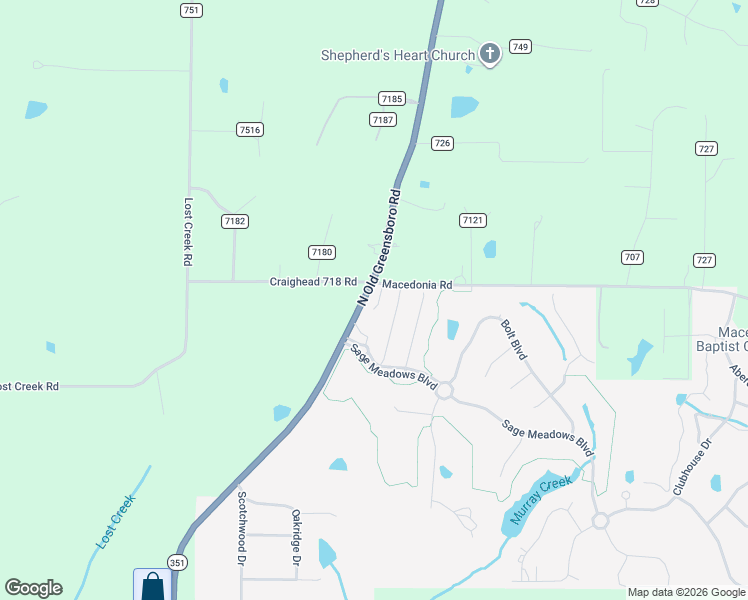map of restaurants, bars, coffee shops, grocery stores, and more near 2682 Arkansas 351 in Jonesboro