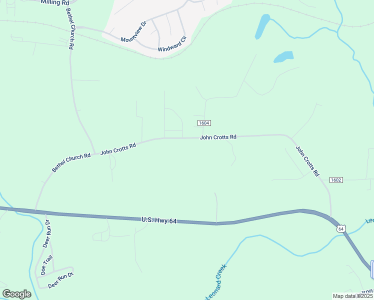 map of restaurants, bars, coffee shops, grocery stores, and more near 268 John Crotts Road in Mocksville