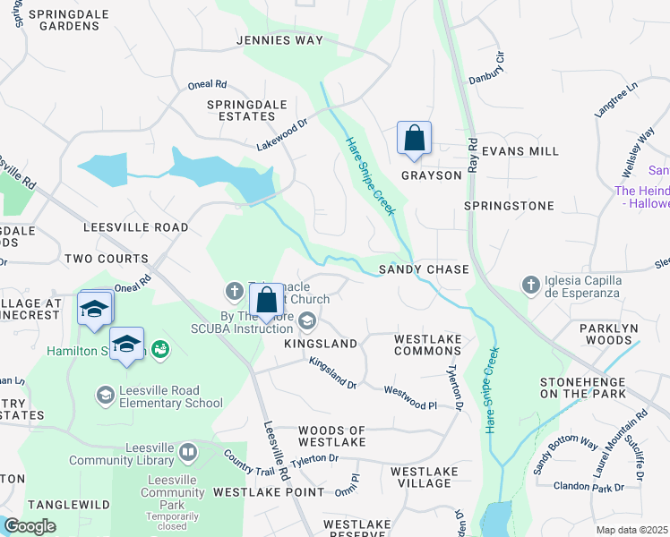 map of restaurants, bars, coffee shops, grocery stores, and more near 8614 Valley Brook Drive in Raleigh