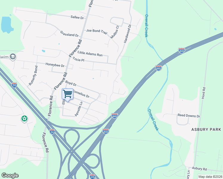 map of restaurants, bars, coffee shops, grocery stores, and more near 3225 Hardwood Drive in Murfreesboro
