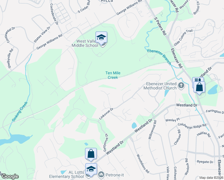 map of restaurants, bars, coffee shops, grocery stores, and more near 810 Fairway Oaks Lane in Knoxville