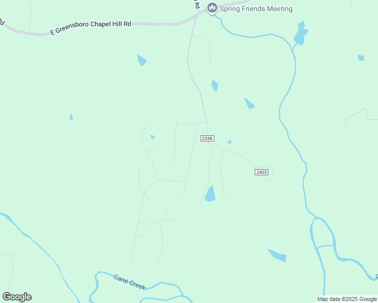map of restaurants, bars, coffee shops, grocery stores, and more near 5353 Longspur Drive in Snow Camp