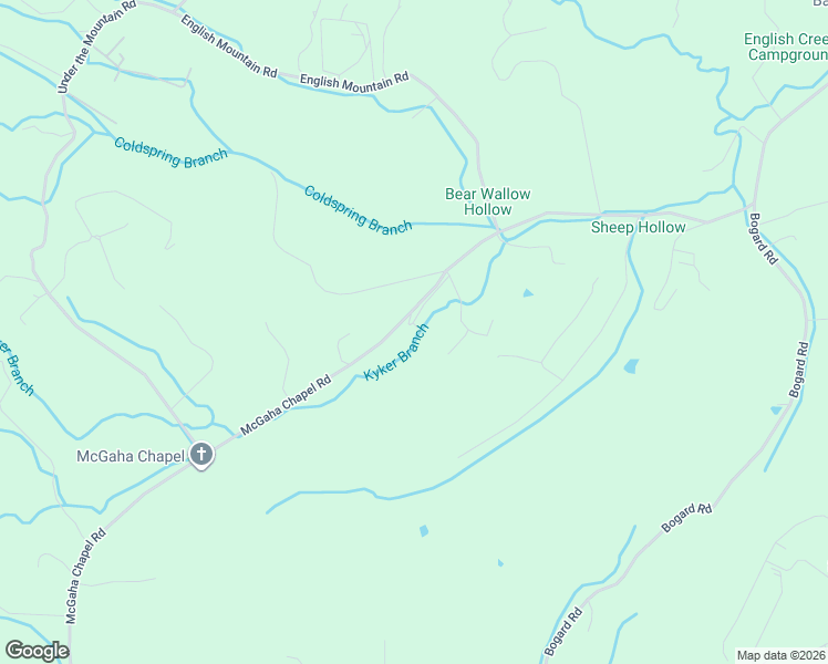 map of restaurants, bars, coffee shops, grocery stores, and more near 2225 McGaha Chapel Road in Cosby