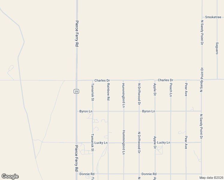 map of restaurants, bars, coffee shops, grocery stores, and more near 26462 Rainbow Road in Meadview