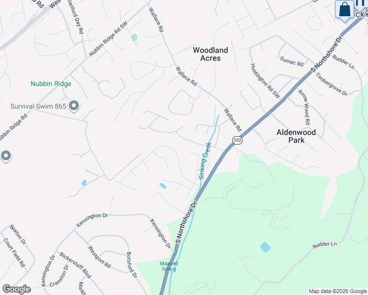 map of restaurants, bars, coffee shops, grocery stores, and more near 1400 Kenton Way in Knoxville