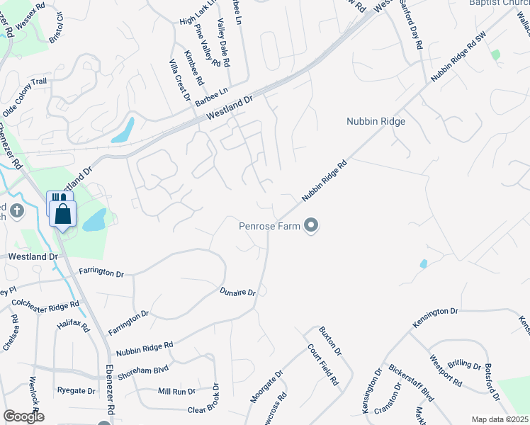 map of restaurants, bars, coffee shops, grocery stores, and more near 8408 Ashley Oak Way in Knoxville