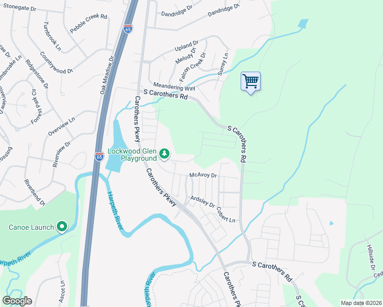 map of restaurants, bars, coffee shops, grocery stores, and more near 221 Halswelle Drive in Franklin