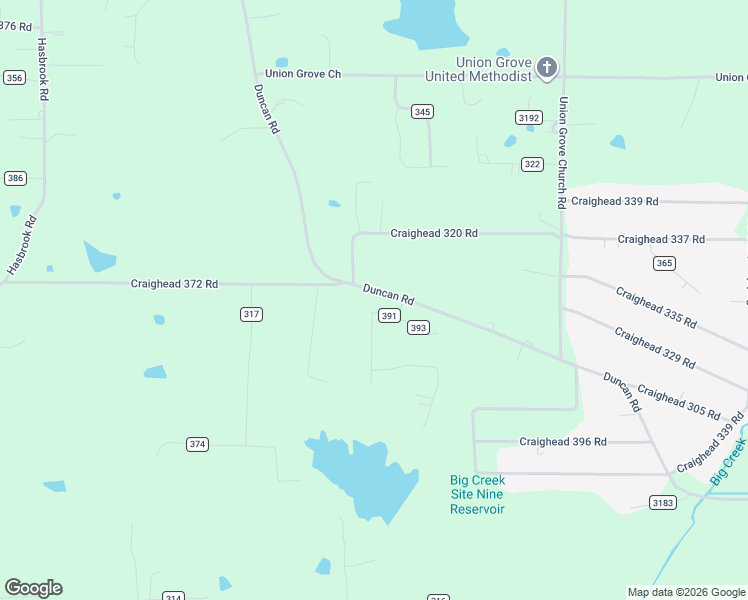 map of restaurants, bars, coffee shops, grocery stores, and more near 52 County Road 391 in Jonesboro