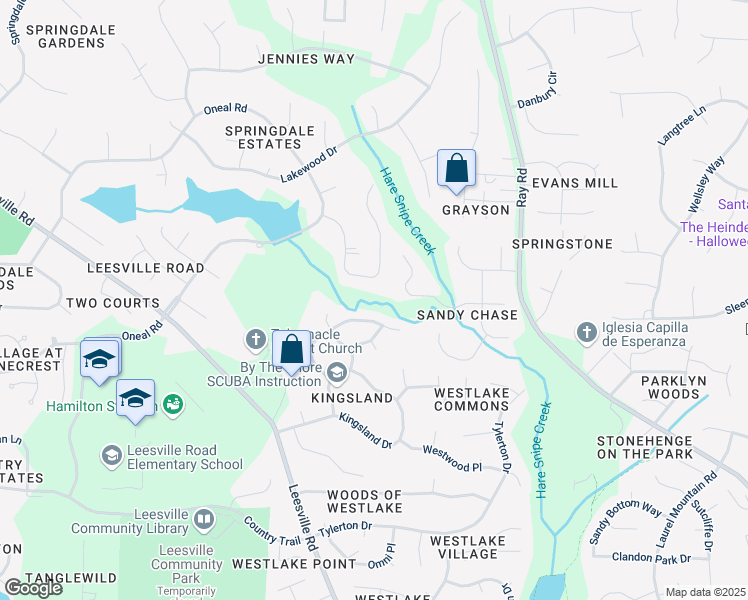 map of restaurants, bars, coffee shops, grocery stores, and more near 8614 Valley Brook Drive in Raleigh