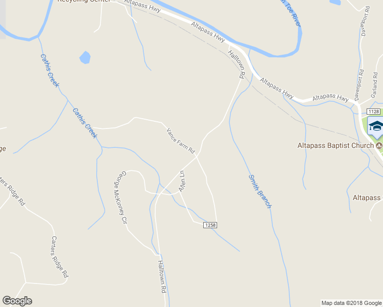 map of restaurants, bars, coffee shops, grocery stores, and more near 17 Vance Farm Road in Spruce Pine