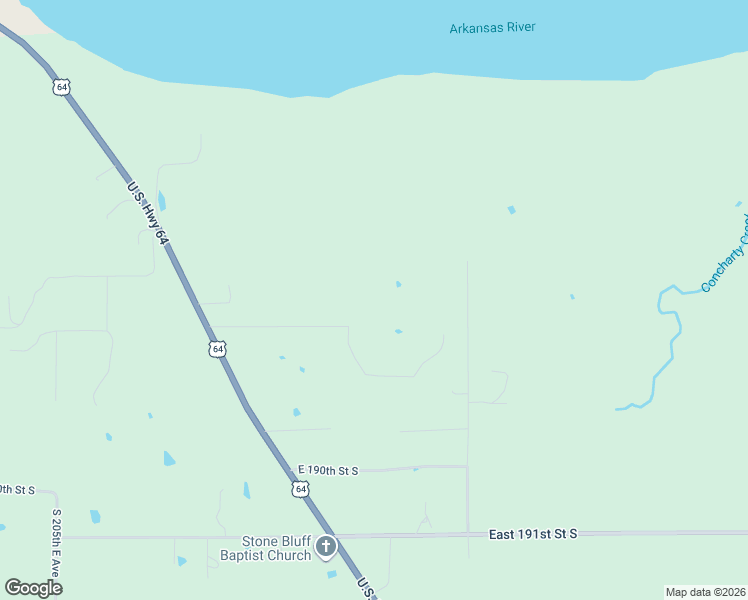 map of restaurants, bars, coffee shops, grocery stores, and more near 21665 East 186th Street South in Haskell