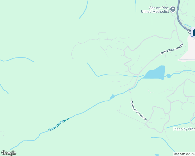 map of restaurants, bars, coffee shops, grocery stores, and more near in Spruce Pine