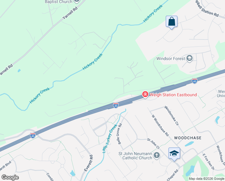 map of restaurants, bars, coffee shops, grocery stores, and more near 12139 Hatmaker Lane in Knoxville
