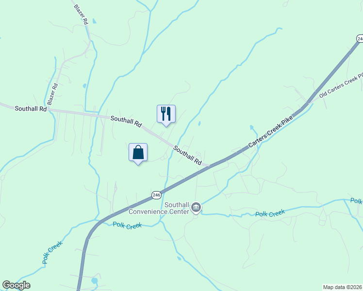 map of restaurants, bars, coffee shops, grocery stores, and more near 3110 Southall Road in Franklin