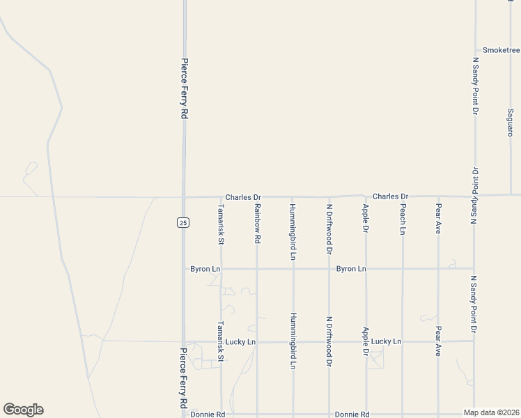 map of restaurants, bars, coffee shops, grocery stores, and more near 26462 Rainbow Road in Meadview