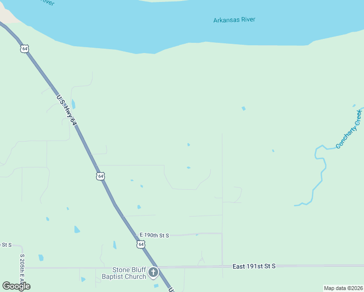 map of restaurants, bars, coffee shops, grocery stores, and more near 21665 East 186th Street South in Haskell