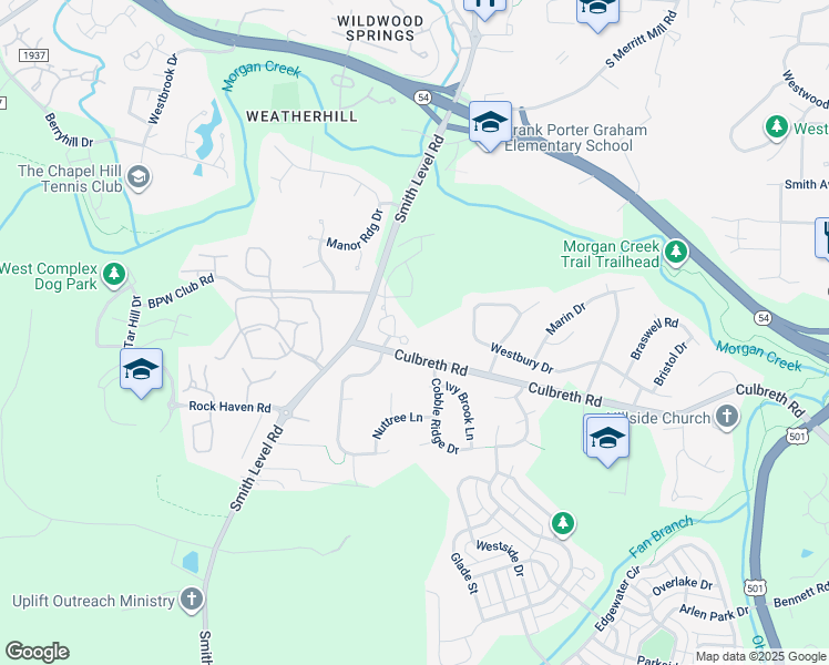 map of restaurants, bars, coffee shops, grocery stores, and more near in Carrboro
