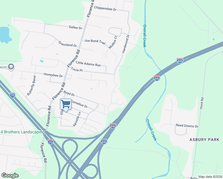 map of restaurants, bars, coffee shops, grocery stores, and more near 3225 Hardwood Drive in Murfreesboro